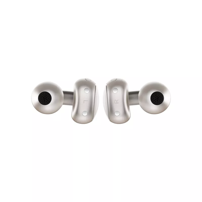Austiņas Motorola Moto Buds Loop Bluetooth auss skava binaurālās, Dolby Atmos, Bluetooth 5.0, ANC, 8 h atskaņošana, uzlādes futrālis 520 mAh, bēšs
