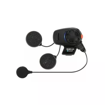 Motocikla Bluetooth domofons Sena SMH5-10 — ķiveres komunikators braucēja-pasažiera savienojumam un tālruņa savienojamībai