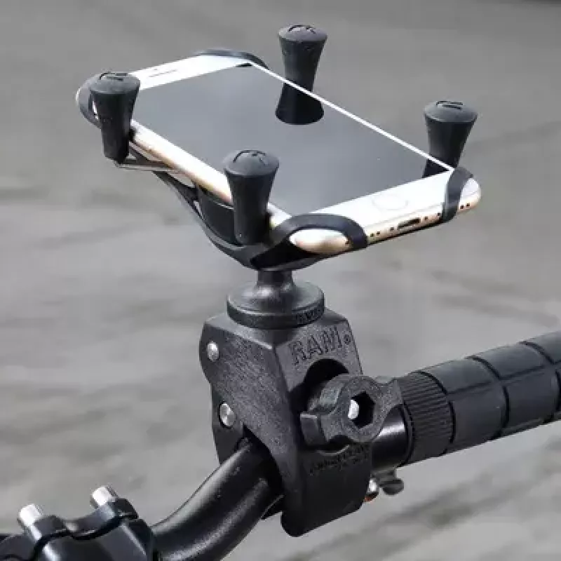 RAM Mounts X-Grip tālruņa stiprinājums ar zema profila Tough-Claw pamatni