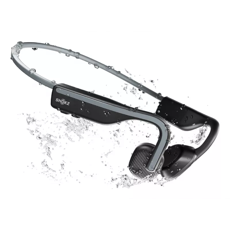 SHOKZ OpenMove austiņas, bezvadu, kakla siksnas, sportam, Bluetooth, pelēkas
