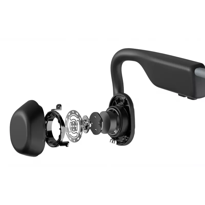 SHOKZ OpenMove austiņas, bezvadu, kakla siksnas, sportam, Bluetooth, pelēkas