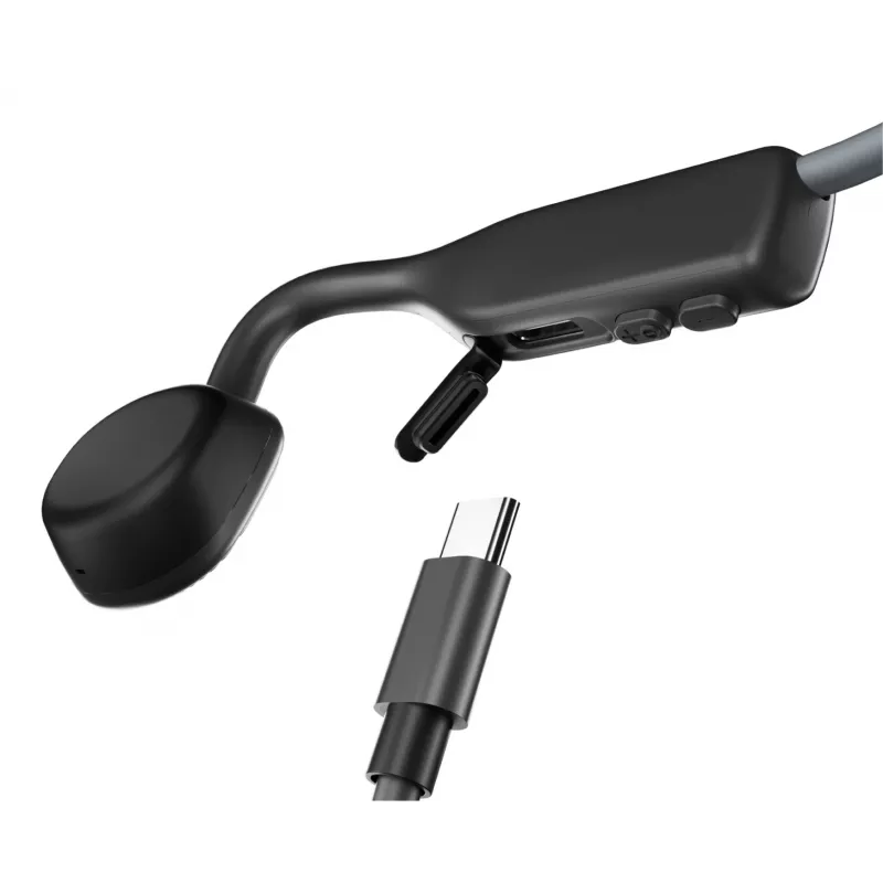 SHOKZ OpenMove austiņas, bezvadu, kakla siksnas, sportam, Bluetooth, pelēkas