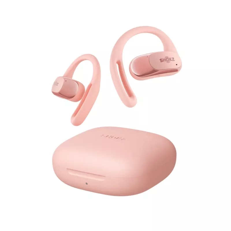 SHOKZ OpenFit Air austiņas bezvadu aizāķējamas Zvani / Mūzika / Sports / Ikdiena Bluetooth Rožā krāsā