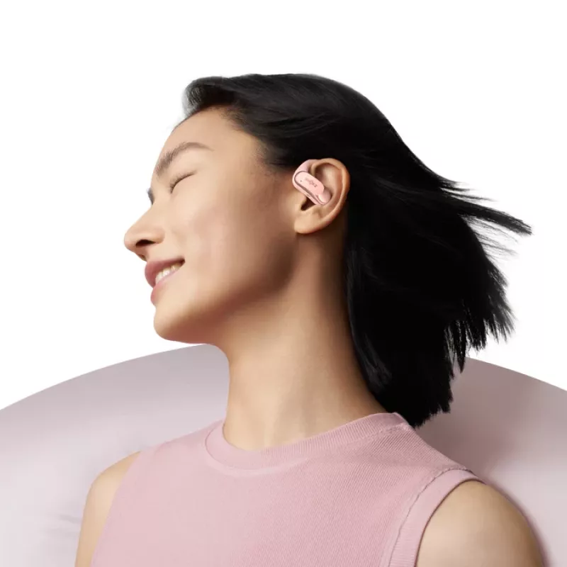 SHOKZ OpenFit Air austiņas bezvadu aizāķējamas Zvani / Mūzika / Sports / Ikdiena Bluetooth Rožā krāsā