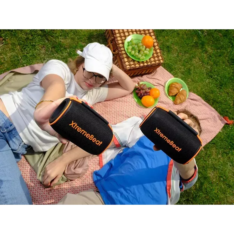 Stereo portatīvais skaļrunis TRACER XtremeBeat TWS — 15 W, IPX6, Bluetooth 5.3, 6 h, AUX/USB, mikrofons