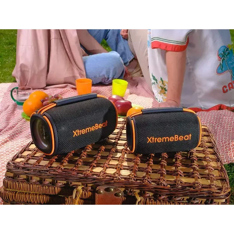 Stereo portatīvais skaļrunis TRACER XtremeBeat TWS — 15 W, IPX6, Bluetooth 5.3, 6 h, AUX/USB, mikrofons