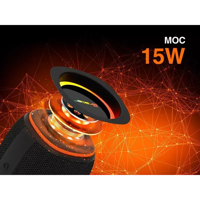 Stereo portatīvais skaļrunis TRACER XtremeBeat TWS — 15 W, IPX6, Bluetooth 5.3, 6 h, AUX/USB, mikrofons