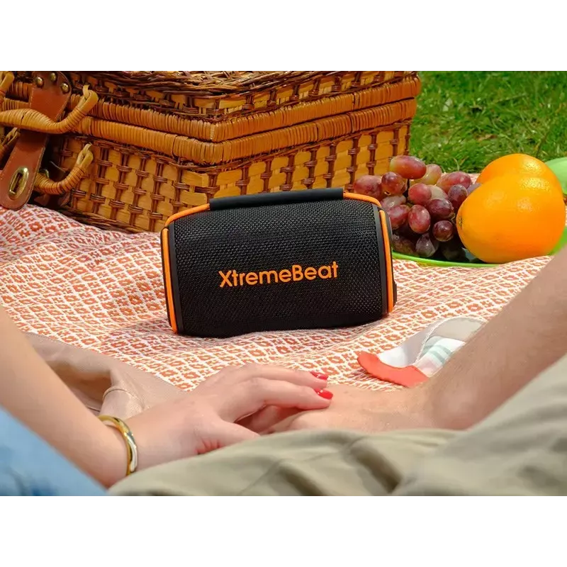 Stereo portatīvais skaļrunis TRACER XtremeBeat TWS — 15 W, IPX6, Bluetooth 5.3, 6 h, AUX/USB, mikrofons