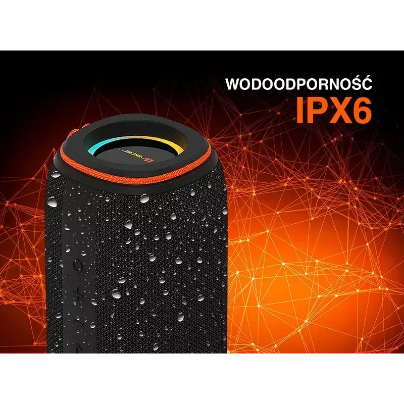 Stereo portatīvais skaļrunis TRACER XtremeBeat TWS — 15 W, IPX6, Bluetooth 5.3, 6 h, AUX/USB, mikrofons