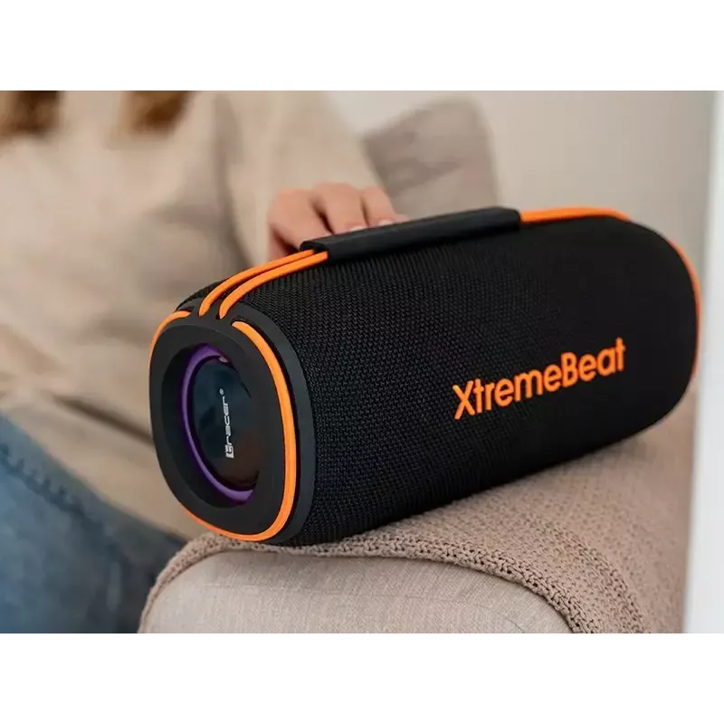 Pārnēsājams stereo skaļrunis TRACER XtraVox XL TWS BT RGB — 25 W RMS, IPX6, Bluetooth 5.3, AUX, USB-A