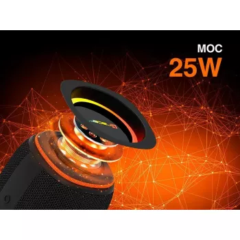 Pārnēsājams stereo skaļrunis TRACER XtraVox XL TWS BT RGB — 25 W RMS, IPX6, Bluetooth 5.3, AUX, USB-A