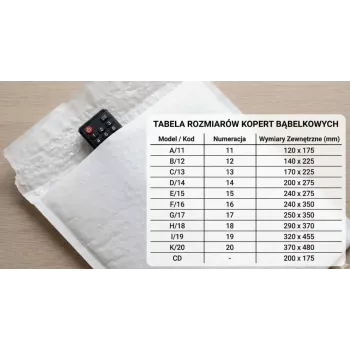 Burbuļaploksne BSTech K20 — 370 x 480 mm, 50 gab., polsterēta aizsargpasta aploksne