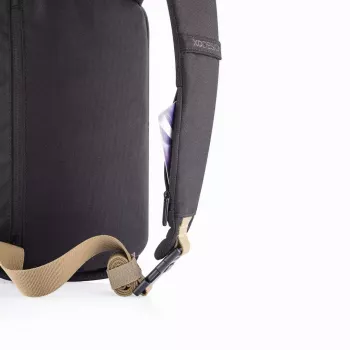 Pretlaupīšanas mugursoma XDDESIGN Bobby Sling — Melna, ūdensnecaurlaidīga, RFID kabatas, planšetdatora nodalījums, 4 L, 530 g