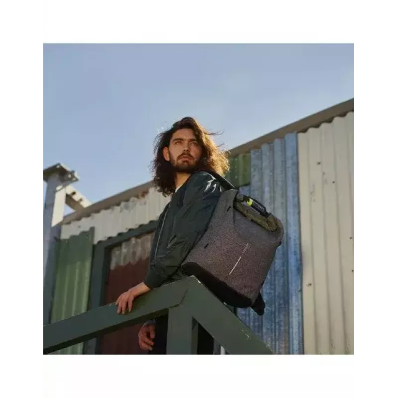 Casual mugursoma XDDESIGN Urban pelēka Fabric — 27 l, ūdensnecaurlaidīga, nodalījums 15,6 collu klēpjdatoram, TSA slēdzene