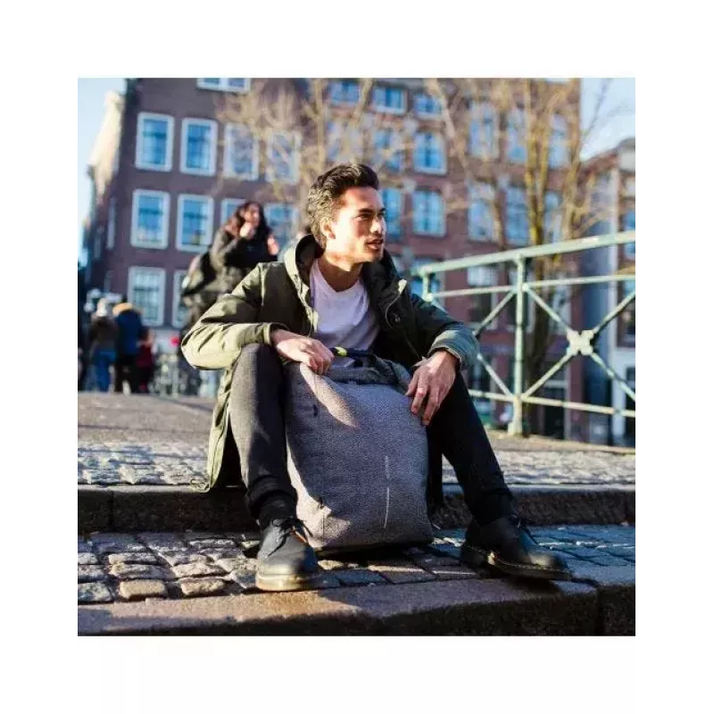 Casual mugursoma XDDESIGN Urban pelēka Fabric — 27 l, ūdensnecaurlaidīga, nodalījums 15,6 collu klēpjdatoram, TSA slēdzene