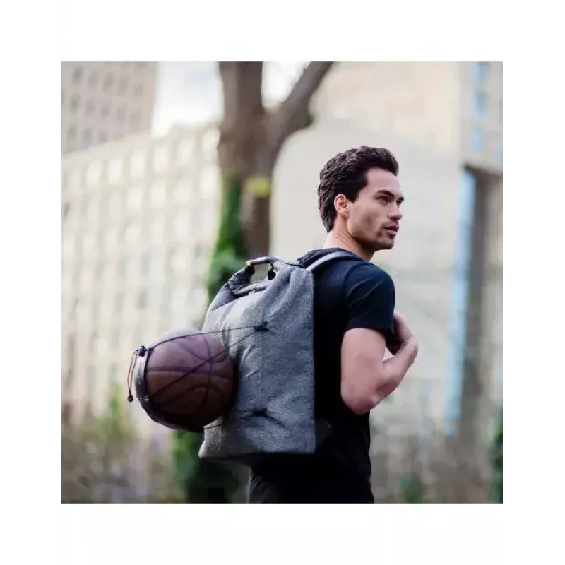 Casual mugursoma XDDESIGN Urban pelēka Fabric — 27 l, ūdensnecaurlaidīga, nodalījums 15,6 collu klēpjdatoram, TSA slēdzene