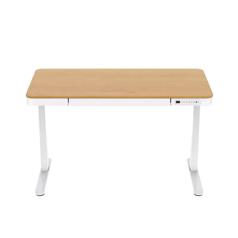 Tuckano elektriski regulējams galds ET119W-C balts/ozols