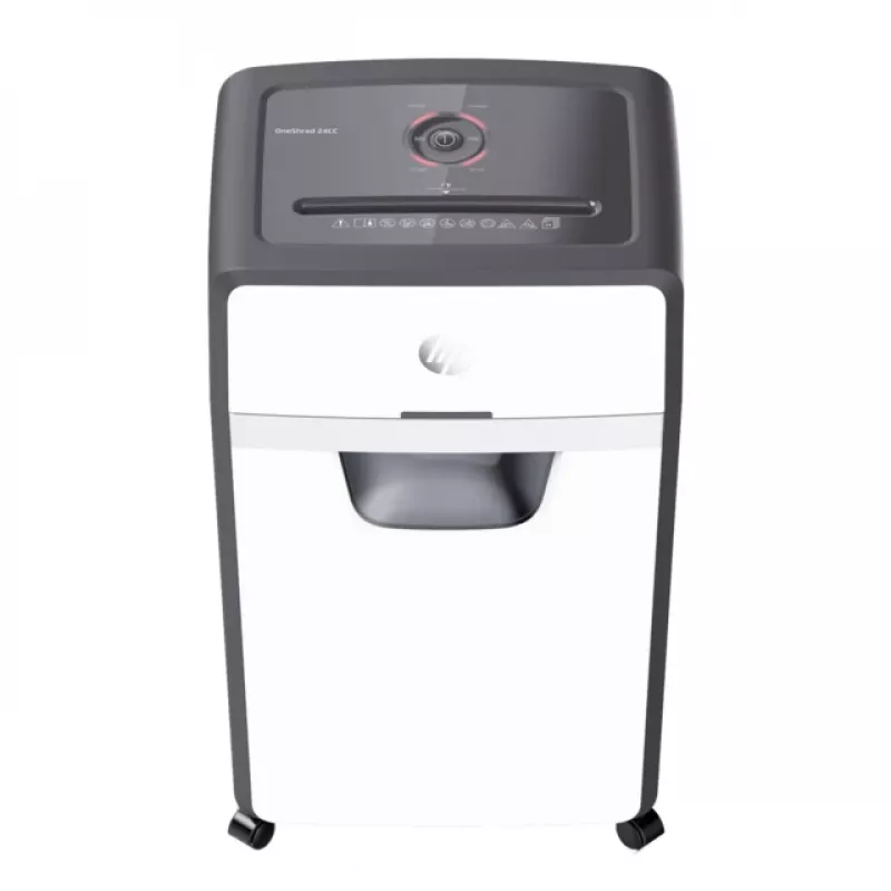HP OneShred 24CC papīra smalcinātājs Daļiņveida griešana 65 dB 22 cm Balts, Melns