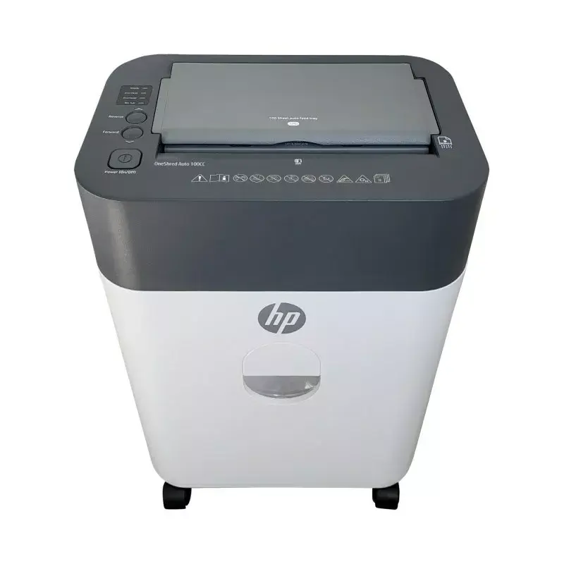 HP OneShred Auto 100CC papīra smalcinātājs Šķērssmalcināšana 68 dB 22 cm Balta