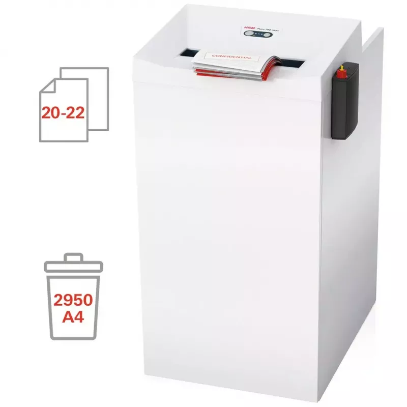 Papīra smalcinātājs HSM PURE 740, šķērsgriezuma 4.5 x 30 mm, ietilpība 20–22 lapas