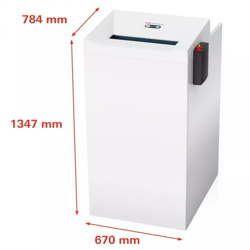 Papīra smalcinātājs HSM PURE 740, šķērsgriezuma 4.5 x 30 mm, ietilpība 20–22 lapas