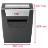 Papīra smalcinātājs REXEL Momentum X312 — daļiņu griešana P-3, 12 lapu ietilpība, 23 l tvertne, 5 x 42 mm