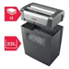 Papīra smalcinātājs REXEL Momentum X312 — daļiņu griešana P-3, 12 lapu ietilpība, 23 l tvertne, 5 x 42 mm