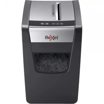 Smalkinātājs REXEL Momentum X312-SL — daļiņu griezums 5 x 42 mm, 12 lapu ietilpība, 23 L grozs, pogu vadība