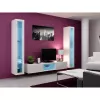 Stikla vitrīna Cama Meble VIGO 180, piestiprināma pie sienas, 1800×400×300 mm, balta/balti spīdīga