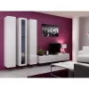 Stikla vitrīna Cama Meble VIGO 180, piestiprināma pie sienas, 1800×400×300 mm, balta/balti spīdīga