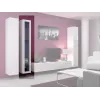 Stikla vitrīna Cama Meble VIGO 180, piestiprināma pie sienas, 1800×400×300 mm, balta/balti spīdīga