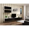 Vitrīnas skapis cama meble VIGO 90 — sienas stikla skapis 90×350×320 mm balts/melns spīdums