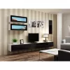 Vitrīnas skapis cama meble VIGO 90 — sienas stikla skapis 90×350×320 mm balts/melns spīdums