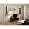 Vitrīnas skapis cama meble VIGO 90 — sienas stikla skapis 90×350×320 mm balts/melns spīdums