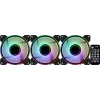 Aerocool MIRAGE12PRO Kit 3xFan PC 12cm ARGB 6 Pins Hub Silent Melns