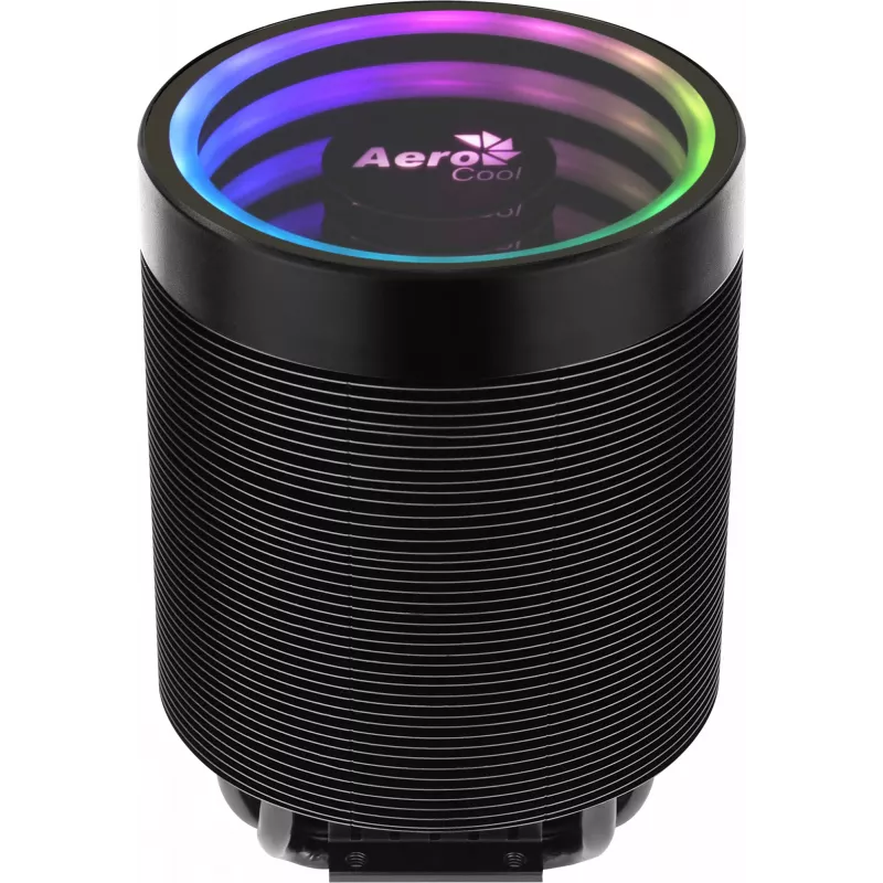 Gaisa dzesētājs AEROCOOL Mirage 5, 5 siltuma caurules 6 mm, 60 mm ventilators, TDP 150 W, melns
