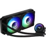 Aerocool MIRAGEL240 CPU Liquid Cooled 2x 12cm ARGB Fan TDP 400W Melns