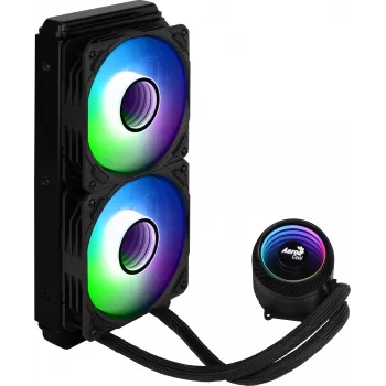 Aerocool MIRAGEL240 CPU Liquid Cooled 2x 12cm ARGB Fan TDP 400W Melns