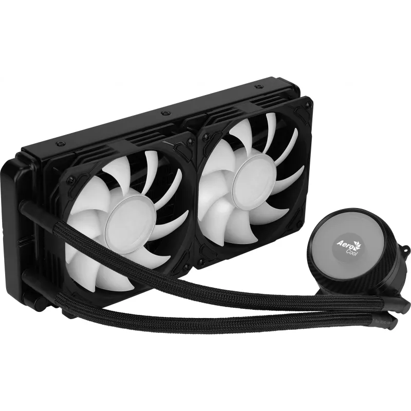Aerocool MIRAGEL240 CPU Liquid Cooled 2x 12cm ARGB Fan TDP 400W Melns