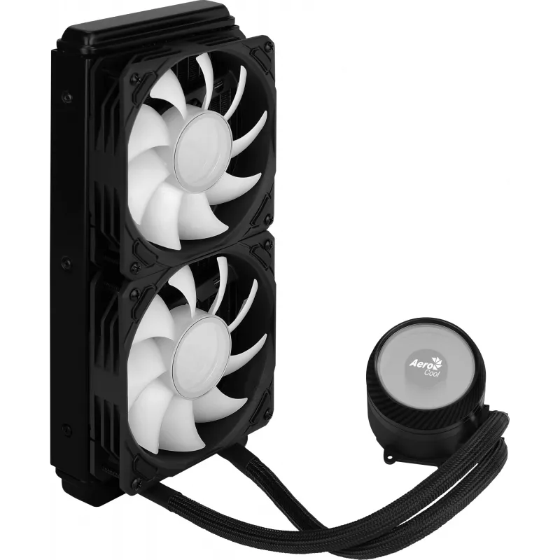 Aerocool MIRAGEL240 CPU Liquid Cooled 2x 12cm ARGB Fan TDP 400W Melns