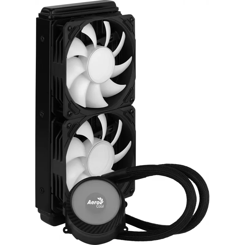 Aerocool MIRAGEL240 CPU Liquid Cooled 2x 12cm ARGB Fan TDP 400W Melns
