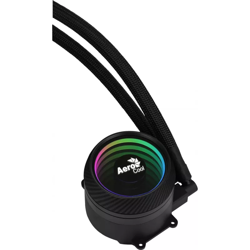 Aerocool MIRAGEL240 CPU Liquid Cooled 2x 12cm ARGB Fan TDP 400W Melns
