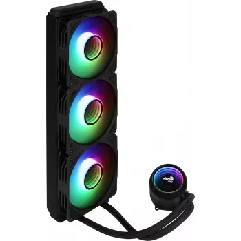 Aerocool MIRAGEL360 šķidruma CPU dzesēšanas sistēma 3x12cm ARGB ventilators TDP 550W melns
