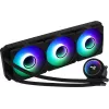 Aerocool MIRAGEL360 šķidruma CPU dzesēšanas sistēma 3x12cm ARGB ventilators TDP 550W melns