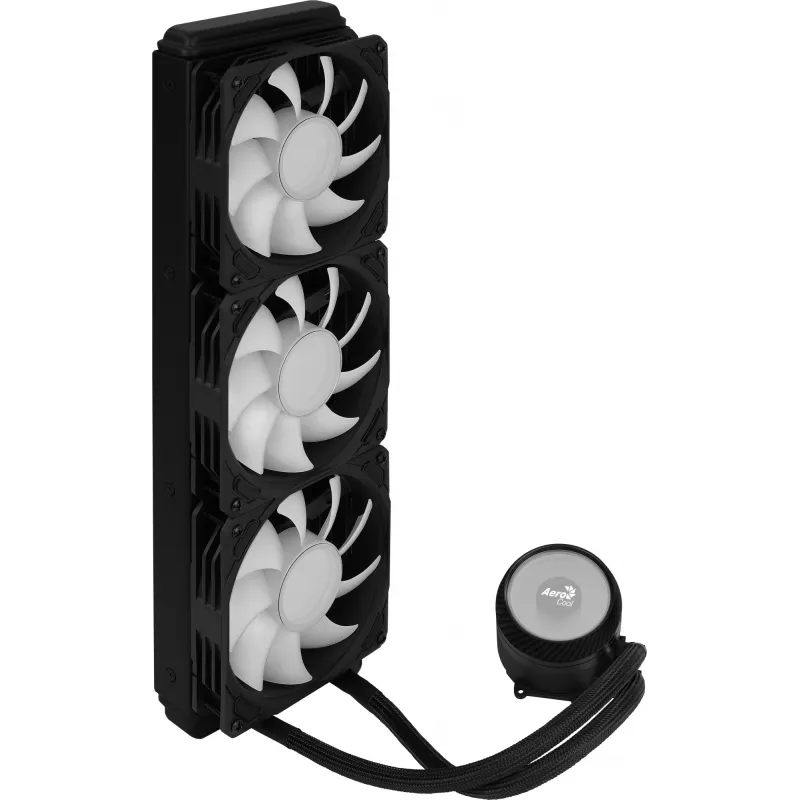 Aerocool MIRAGEL360 šķidruma CPU dzesēšanas sistēma 3x12cm ARGB ventilators TDP 550W melns