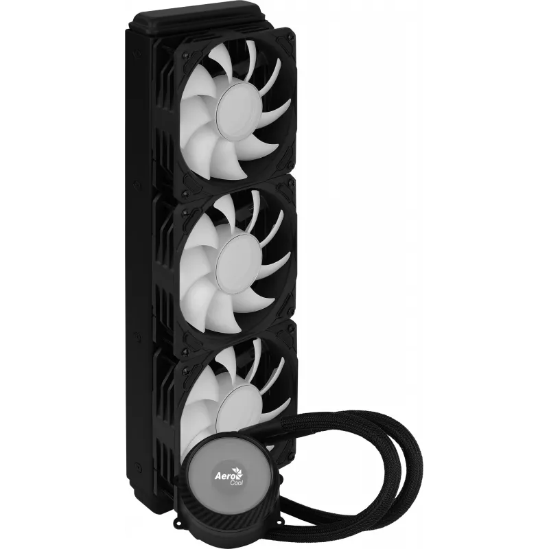 Aerocool MIRAGEL360 šķidruma CPU dzesēšanas sistēma 3x12cm ARGB ventilators TDP 550W melns
