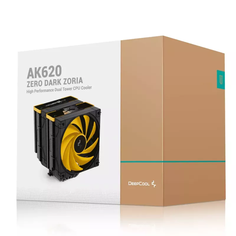 Gaisa dzesētājs DeepCool AK620 Zero Dark Zoria 12 cm Melns Dzeltens