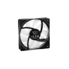 120 mm korpusa ventilators DeepCool RF120 — balts/melns, 120×25 mm, 4 kontaktu PWM, RGB LED, hidrodinamiskais gultnis