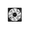 120 mm korpusa ventilators DeepCool RF120 — balts/melns, 120×25 mm, 4 kontaktu PWM, RGB LED, hidrodinamiskais gultnis