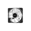 120 mm korpusa ventilators DeepCool RF120 — balts/melns, 120×25 mm, 4 kontaktu PWM, RGB LED, hidrodinamiskais gultnis